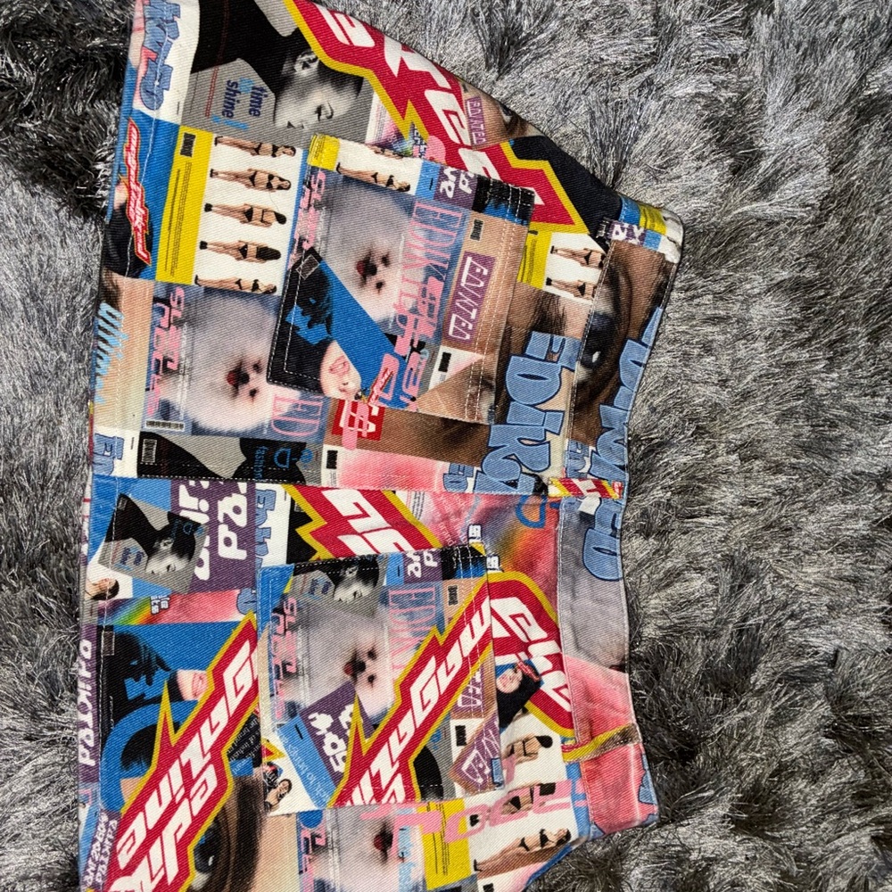 Edikted Graphic Print Skirt